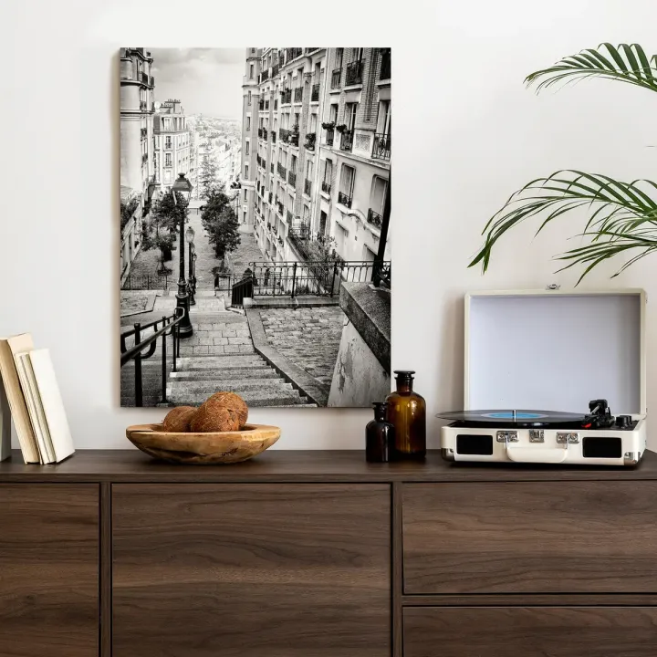 Plakat Niesamowite Ulice Paryża – Czarno-Biała Fotografia Francuskiej Metropolii