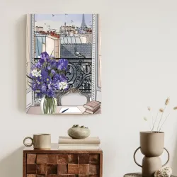 Plakat Dachy Paryża – Architektura i Wieża Eiffla