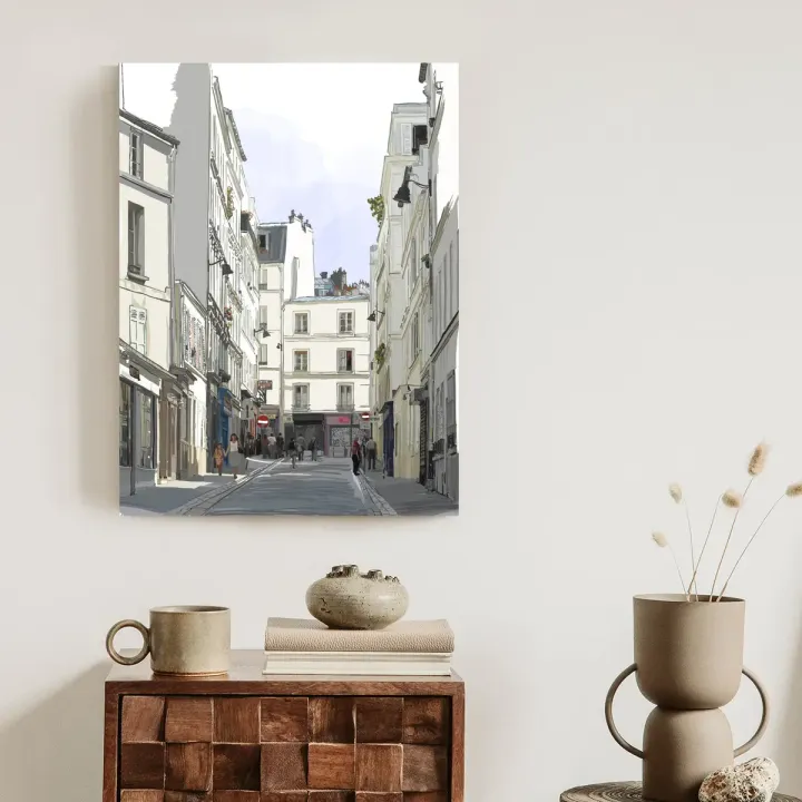 Plakat Uliczka Przy Montmartre – Paryska Architektura i Klimat Bulwarów