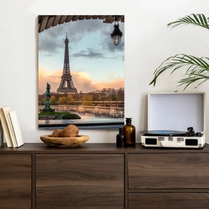 Plakat Widok Na Wieżę Eiffla – Paryż i Most Bir Hakeim