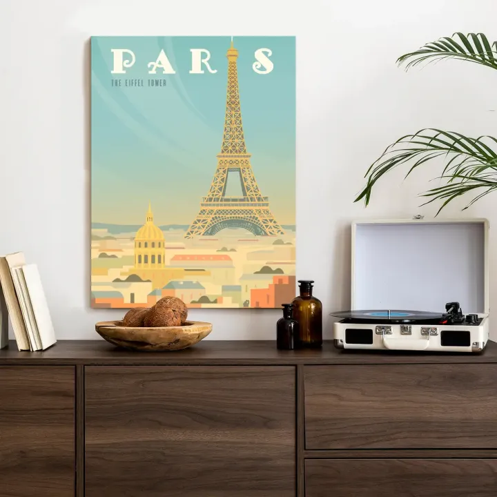Plakat Wieża Eiffla – Architektura Paryża i Krajobraz Miejski