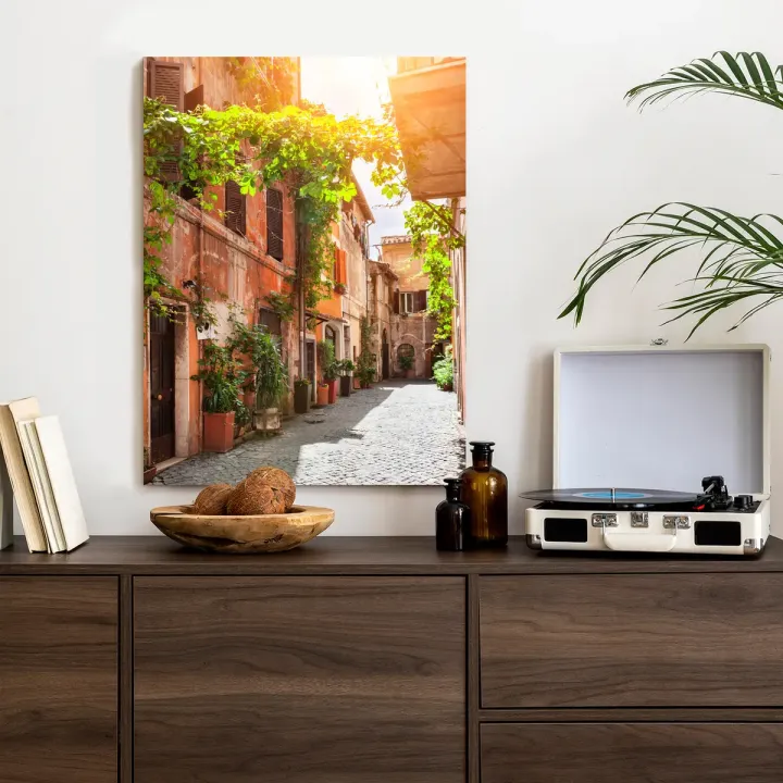 Plakat Klimatyczna Uliczka W Trastevere – Zabytkowa Dzielnica Rzymu
