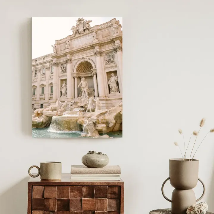 Plakat Fontanna Di Trevi – Barokowa Rzeźba w Rzymie