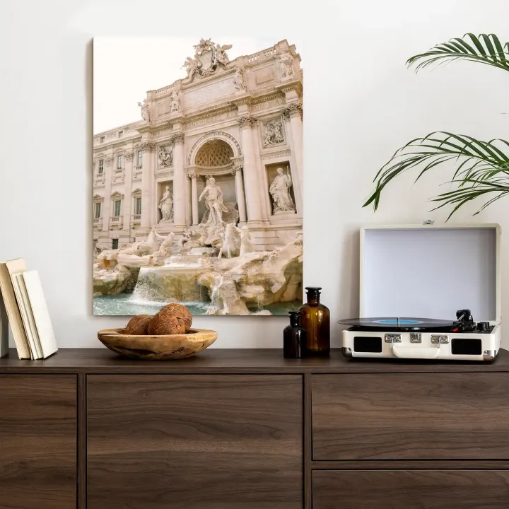 Plakat Fontanna Di Trevi – Barokowa Rzeźba w Rzymie