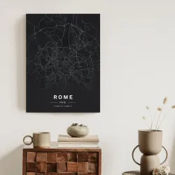 Plakat Mapa Rzymu – Minimalistyczny Design Starożytnego Miasta