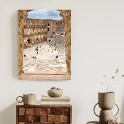 Plakat Architektura Starożytnej Świątyni – Ruiny Rzymskie i Krajobraz Historyczny