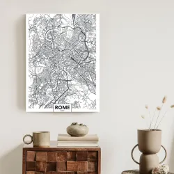 Plakat Mapa Miasta Rzym – Starożytność i Architektura Wiecznego Miasta