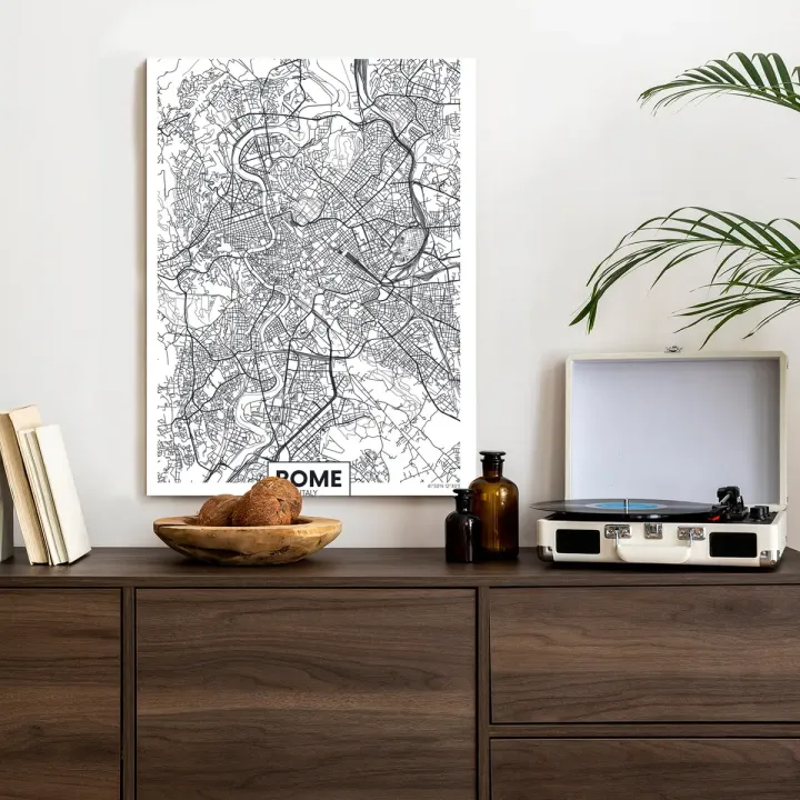 Plakat Mapa Miasta Rzym – Starożytność i Architektura Wiecznego Miasta