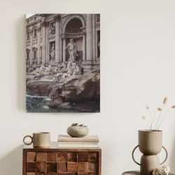 Plakat Fontanna w Rione Trevi – Barokowa Architektura Rzymu