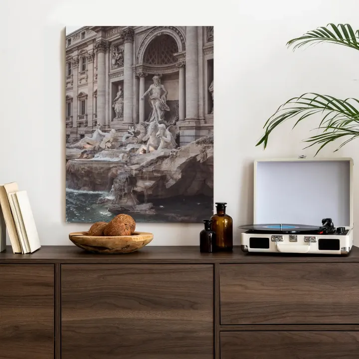Plakat Fontanna w Rione Trevi – Barokowa Architektura Rzymu