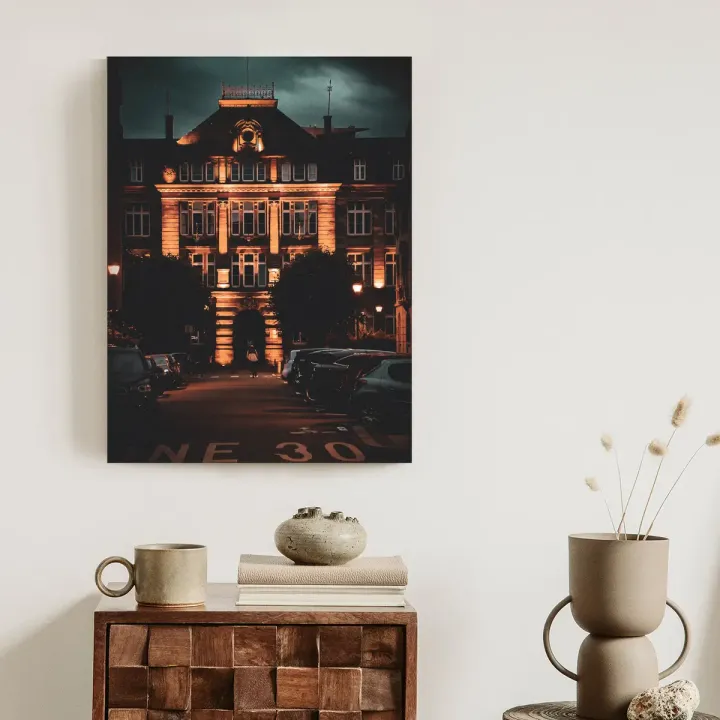 Plakat Oświetlona Architektura – Nocny Krajobraz Rzymu