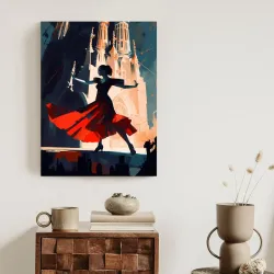 Plakat Tancerka Flamenco – Hiszpańska Kultura w Barcelonie