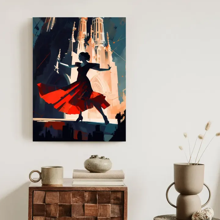 Plakat Tancerka Flamenco – Hiszpańska Kultura w Barcelonie
