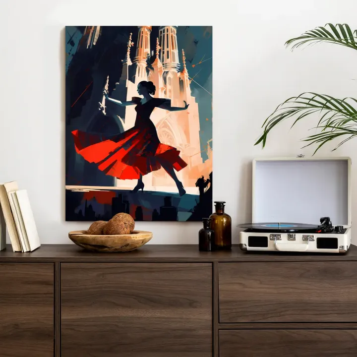 Plakat Tancerka Flamenco – Hiszpańska Kultura w Barcelonie