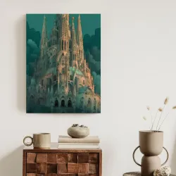 Plakat Sagrada Familia – Secesyjny Kościół Gaudiego w Barcelonie
