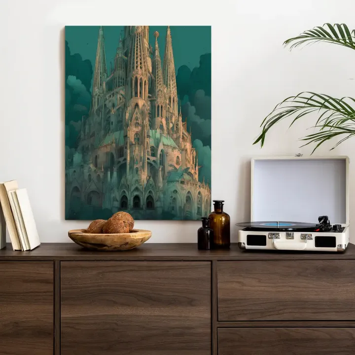 Plakat Sagrada Familia – Secesyjny Kościół Gaudiego w Barcelonie