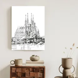 Plakat Bazylika Sagrada Familia – Szkic Gaudiego z Barcelony