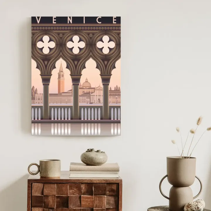 Plakat Wczesny Poranek w Wenecji – Kanał i San Giorgio Maggiore