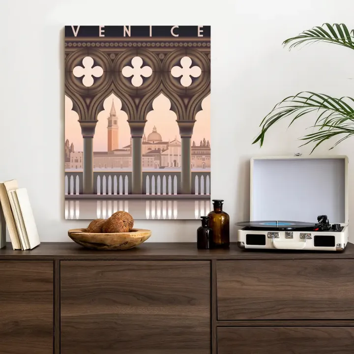 Plakat Wczesny Poranek w Wenecji – Kanał i San Giorgio Maggiore