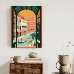 Plakat Gondole Na Weneckim Canal Grande – Wenecja i Architektura Włoch