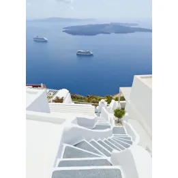 Plakat Santorini – Malowniczy Widok na Morze Egejskie – produkt