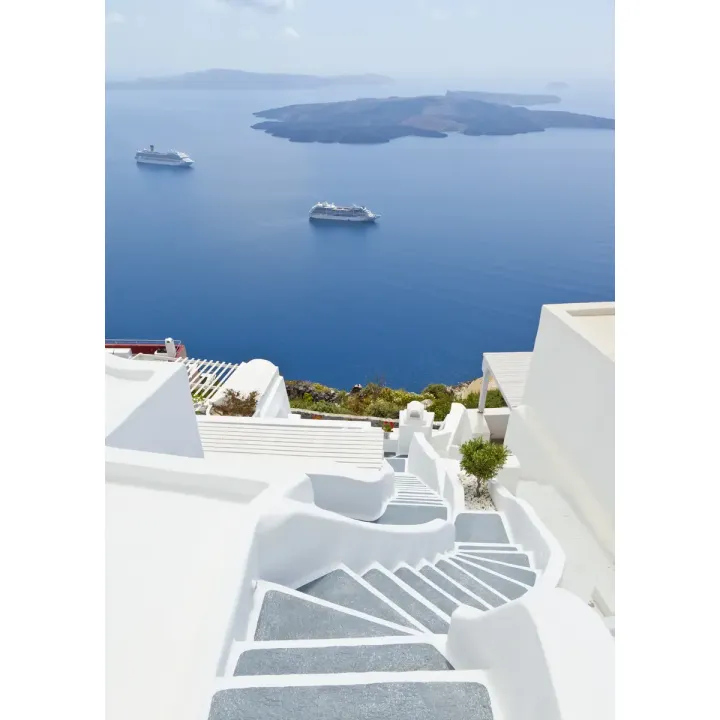 Plakat Santorini – Malowniczy Widok na Morze Egejskie – produkt