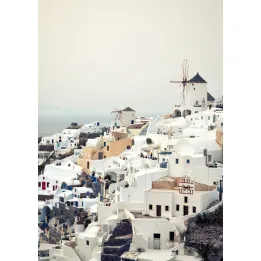 Plakat Widok Na Miasteczko Oia – Architektura Santorini i Morze Egejskie – produkt