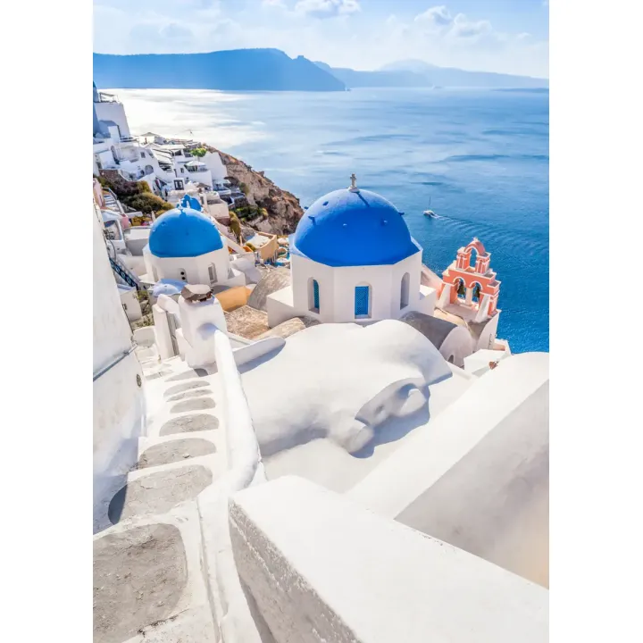 Plakat Biało Niebieska Architektura – Oia na Santorini – produkt
