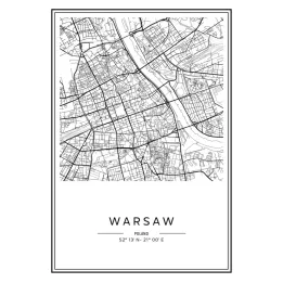 Plakat Warszawa – Mapa Stolicy i Architektura Miejska – produkt
