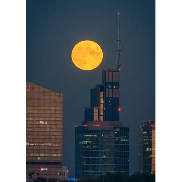 Plakat Pełnia Księżyca – Warszawa i Pałac Kultury i Nauki – produkt