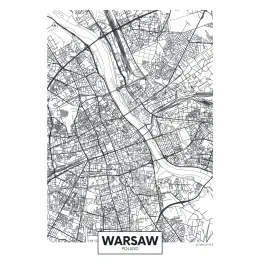 Plakat Warszawa – Szczegółowa Mapa Stolicy Polski – produkt