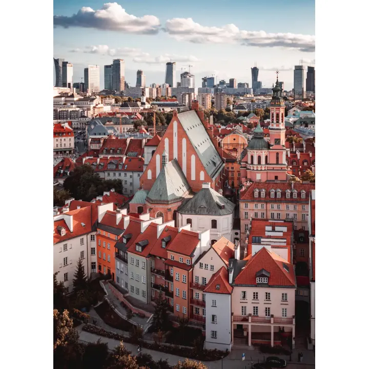 Plakat Widok Z Góry Na Stare Miasto – Architektura Warszawy – produkt