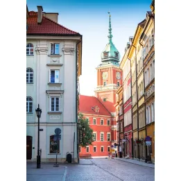 Plakat Warszawa Stare Miasto – Kolorowe Kamienice i Architektura Historyczna – produkt