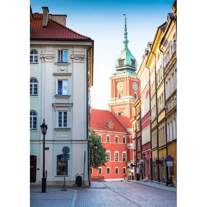 Plakat Warszawa Stare Miasto – Kolorowe Kamienice i Architektura Historyczna – produkt