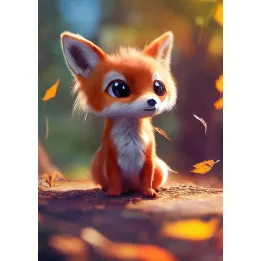 Plakat Lisek w Jesiennym Lesie – Leśne Zwierzęta i Jesienna Natura – produkt