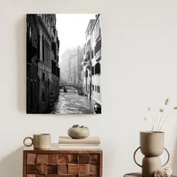 Plakat Wenecja Czarno Kanał – Mglisty Kanał i Architektura Miejska
