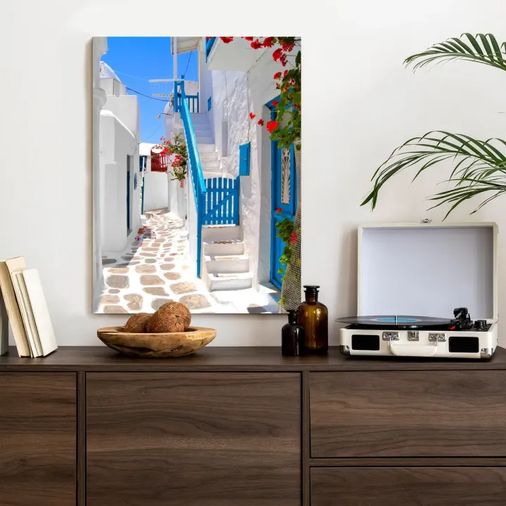 Plakat Malownicze Greckie Ulice – Architektura Cykladów