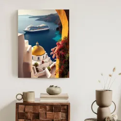 Plakat Statek Wycieczkowy – Morze Egejskie i Architektura Nadmorska