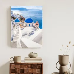 Plakat Biało Niebieska Architektura – Oia na Santorini
