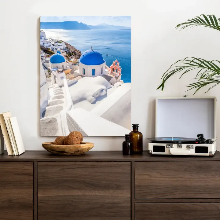 Plakat Biało Niebieska Architektura – Oia na Santorini