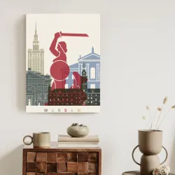 Plakat Kolorowe Sylwetki Architektury – Warszawa i Syrenka Warszawska