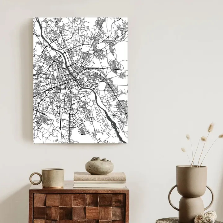 Plakat Warszawa – Mapa Stolicy i Architektura Miejska