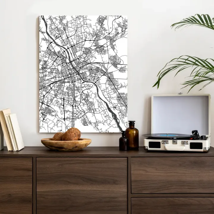 Plakat Warszawa – Mapa Stolicy i Architektura Miejska
