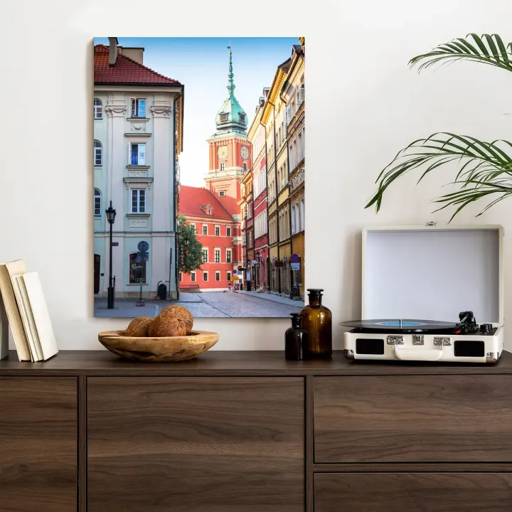Plakat Warszawa Stare Miasto – Kolorowe Kamienice i Architektura Historyczna