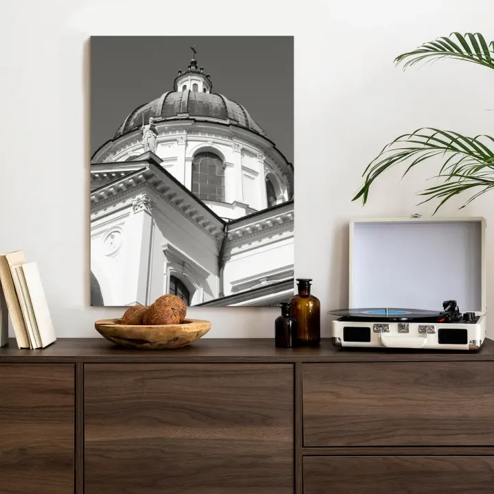Plakat Warszawa – Architektura Sakralna w Czerni i Bieli