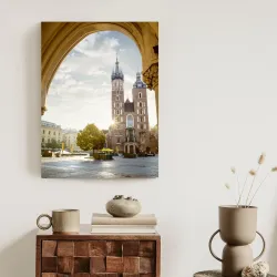 Plakat Widok z Sukiennic – Kościół Mariacki w Krakowie