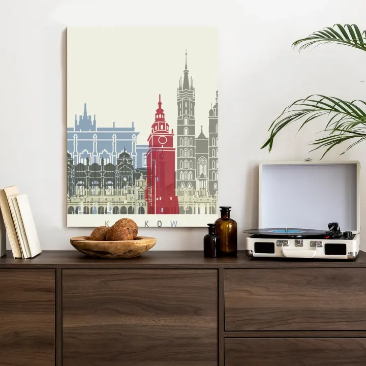 Plakat Słynna Architektura Krakowa – Gotyk i Renesans Starego Miasta