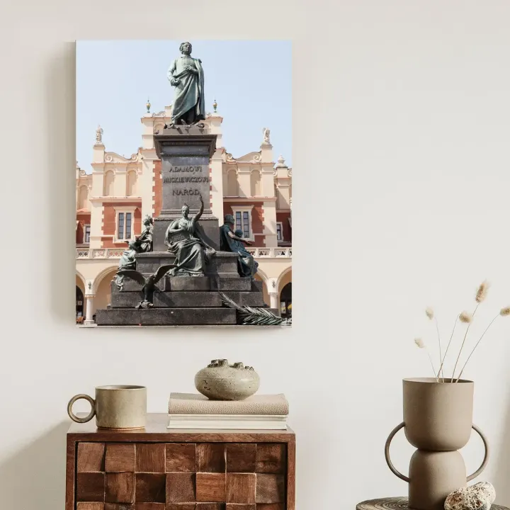 Plakat Pomnik Adama Mickiewicza – Architektura Rynku Głównego w Krakowie