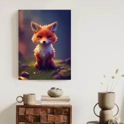Plakat Portret Lisa – Leśne Zwierzę o Zachodzie Słońca