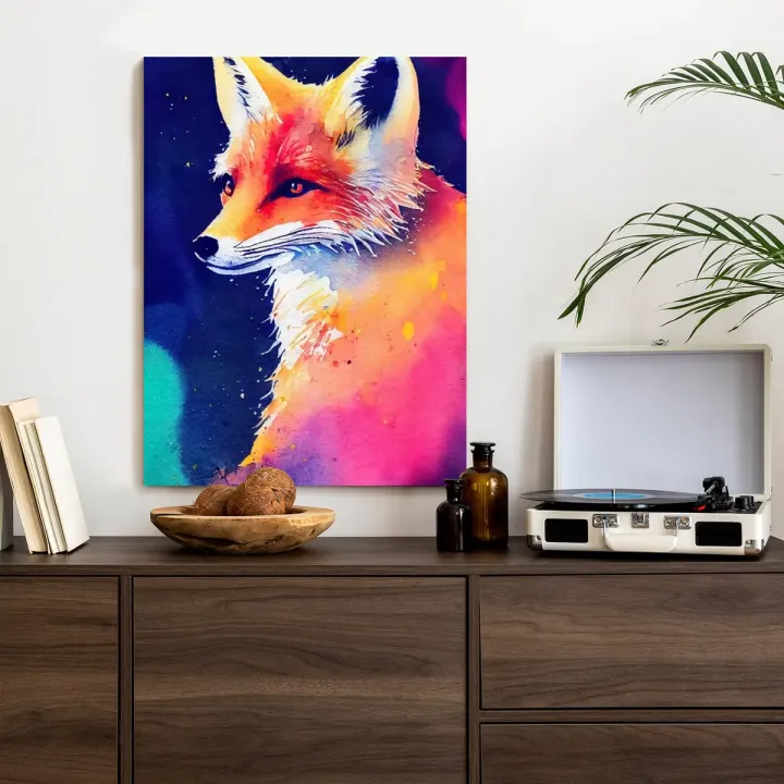 Plakat Lis Ruda – Portret Dzikiej Przyrody w Akwareli